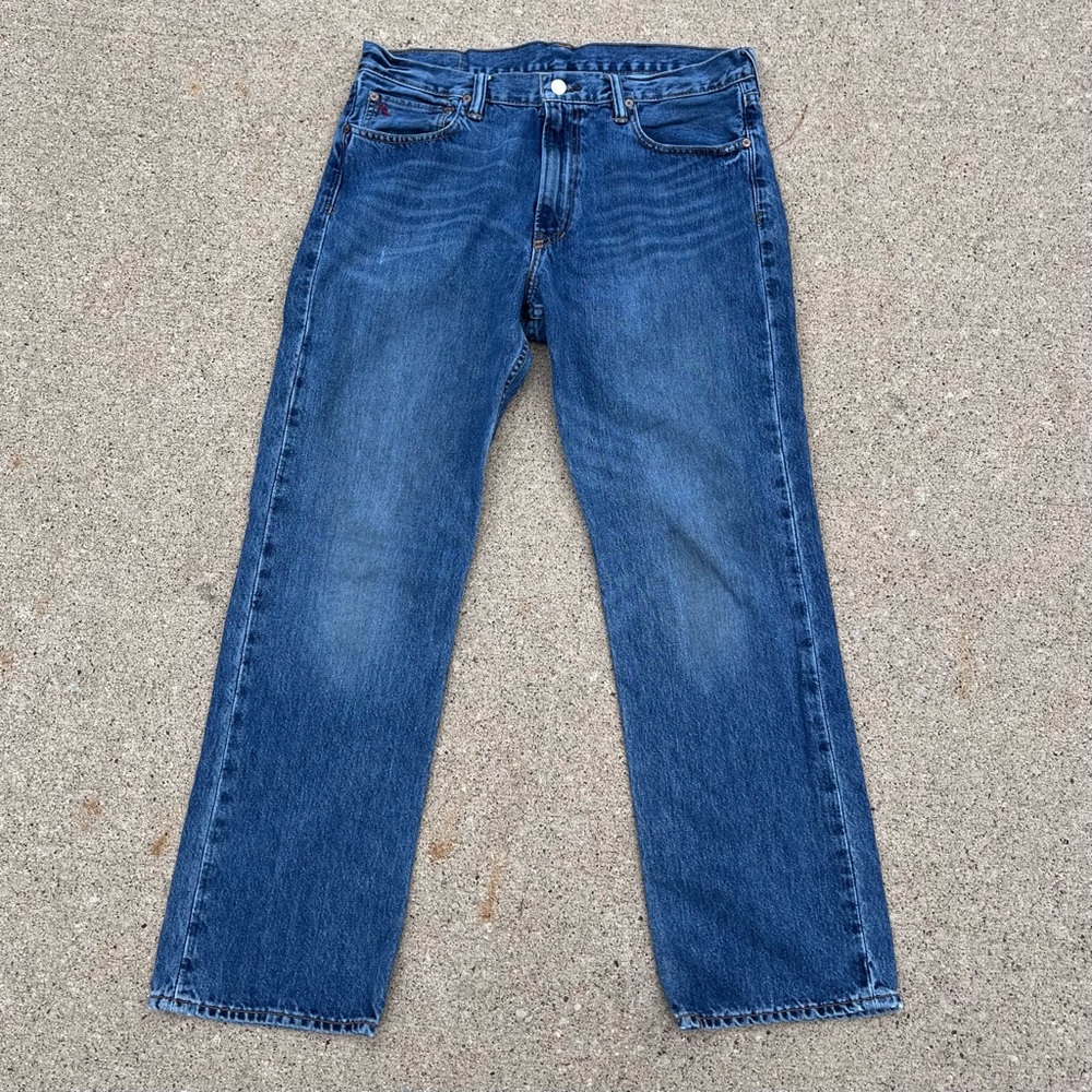 Polo Ralph Lauren Jeans Mens 34x30 Blue Regular Fit Straight Leg Y2K Skater